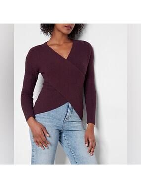 NWT Express Ribbed Wrap Front Sweater